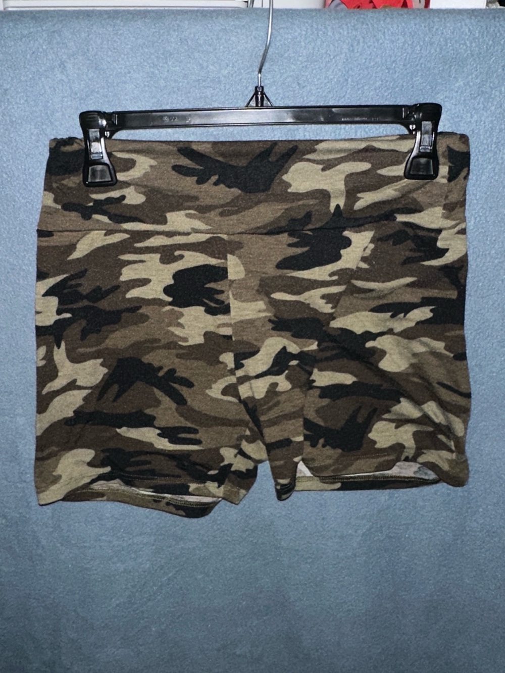 SHEIN Olive & Black Camo Bike Shorts